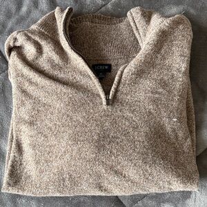 J. Crew Tan Half-Zip Sweater